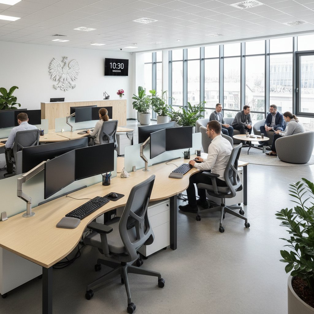 Ergonomiczne stanowisko pracy dla osób z bólem barku