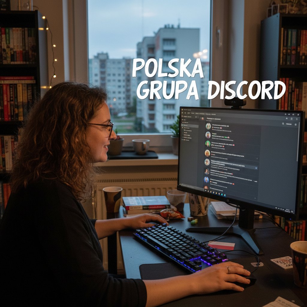 Młody Polak rozmawiający na Discordzie z grupą online