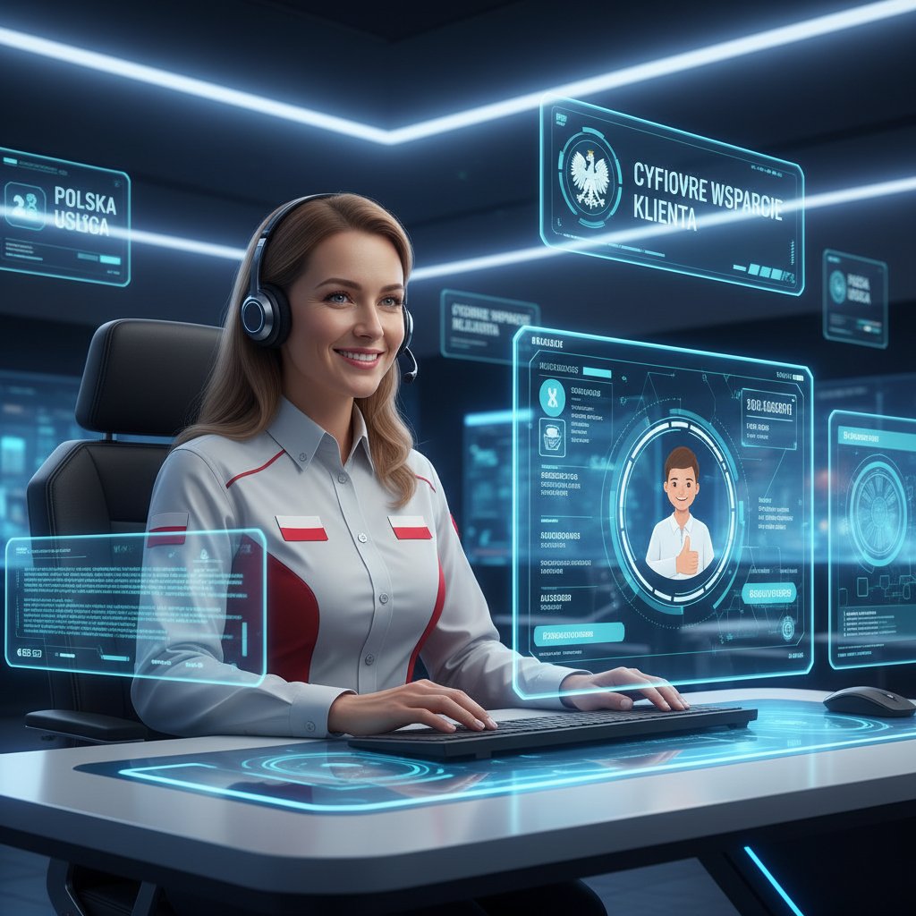 Nowoczesne centrum obsługi klienta w wersji cyfrowej, polski użytkownik korzystający z aplikacji