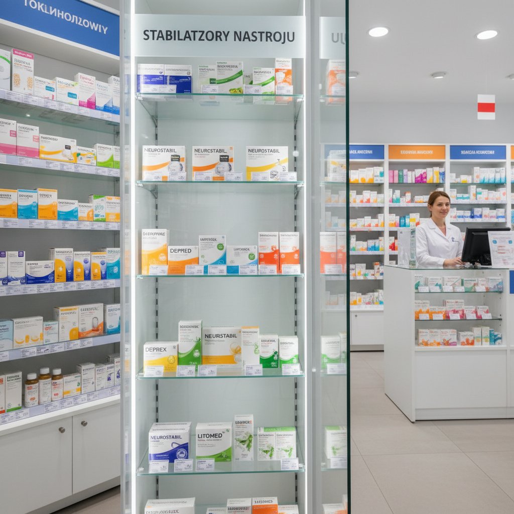 Apteka w Polsce, półki z lekami stabilizującymi nastrój