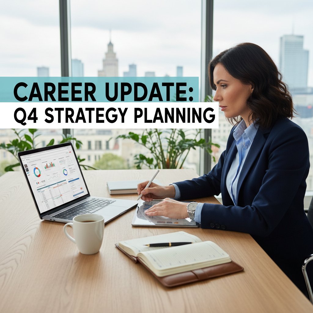 Polska specjalistka aktualizująca swój plan kariery na laptopie