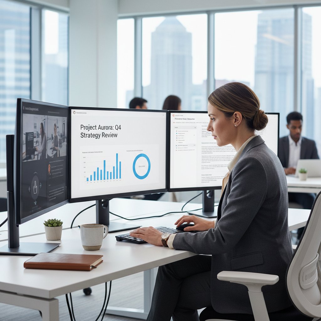 Nowoczesny polski profesjonalista testuje narzędzia do prezentacji online