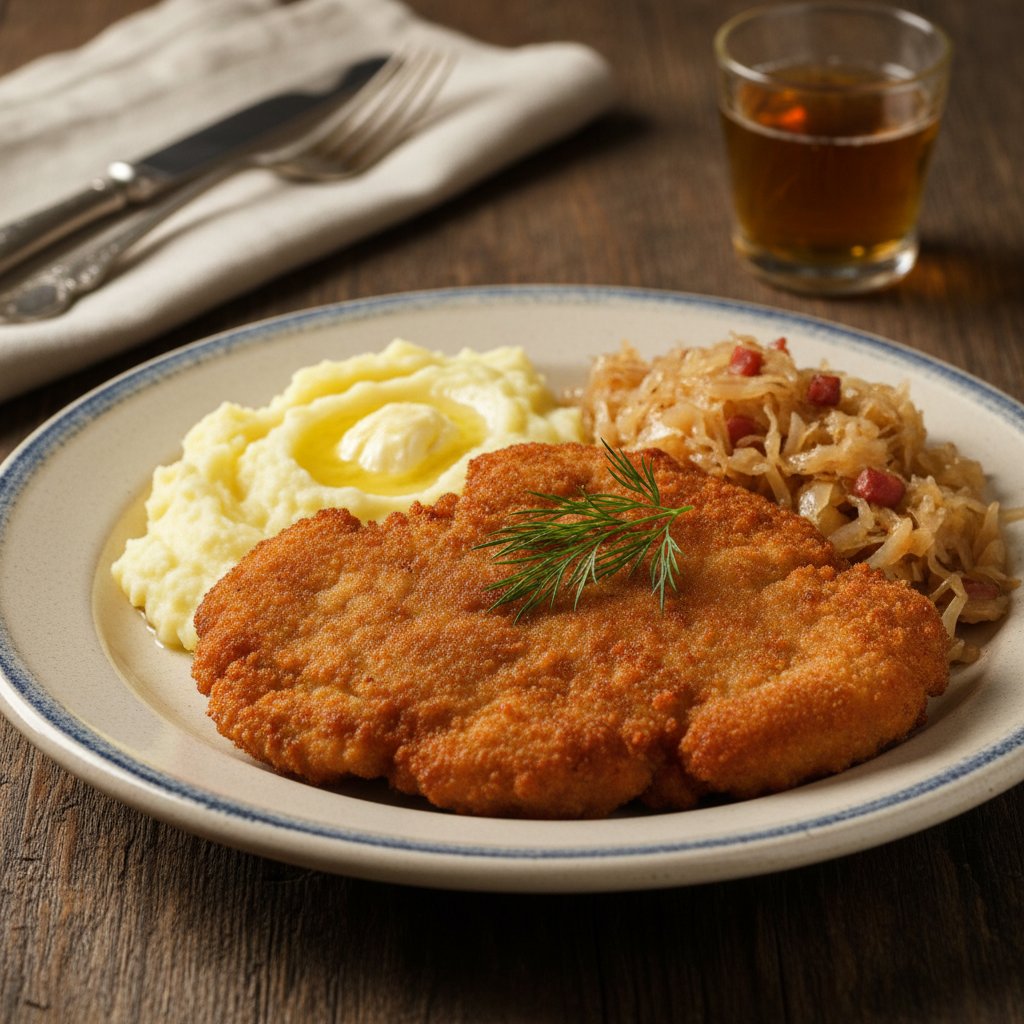 Tradycyjny schabowy z ziemniakami i kapustą – analiza makroskładników