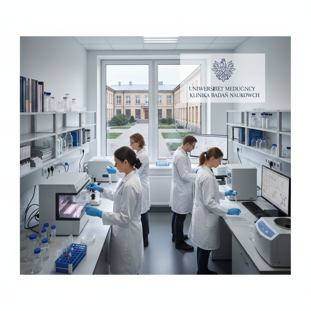 Polscy naukowcy prowadzący badania kliniczne w laboratorium uniwersyteckim