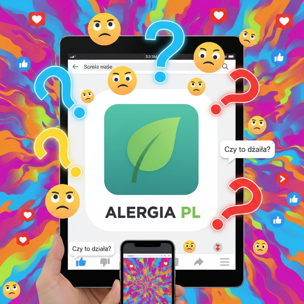 Polskie posty w mediach społecznościowych o aplikacjach dla alergików