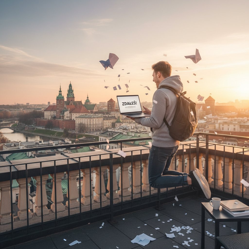 Sukces po zdaniu egzaminu online