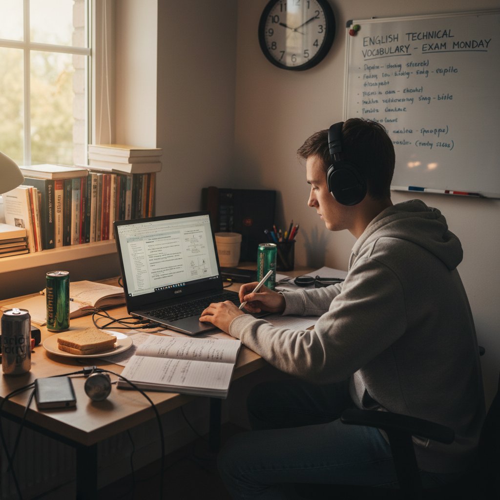 Uczennica przygotowuje się do egzaminu online z angielskiego, testuje sprzęt i połączenie internetowe