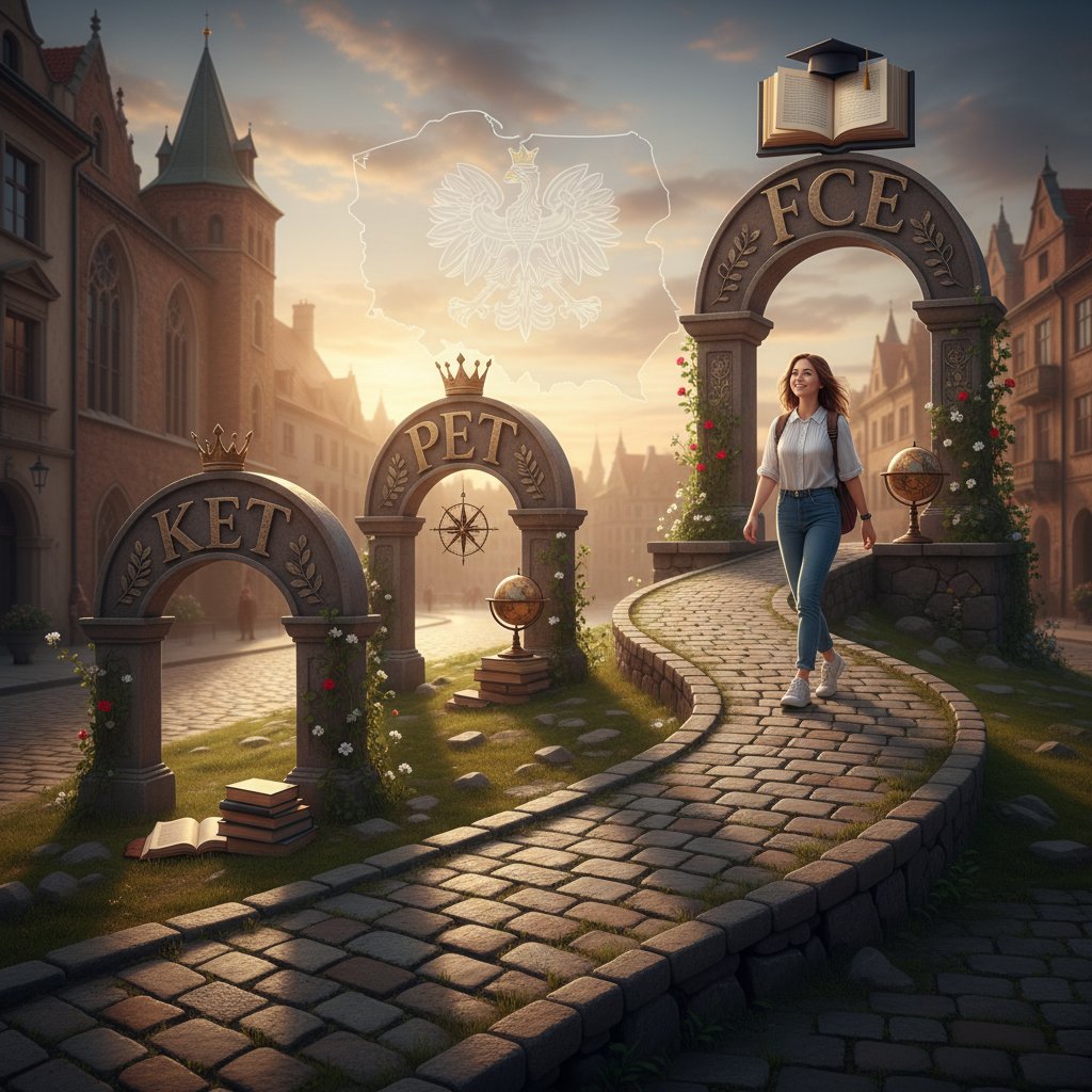 Mapa rozwoju językowego – polski uczeń przechodzi od KET do PET, FCE