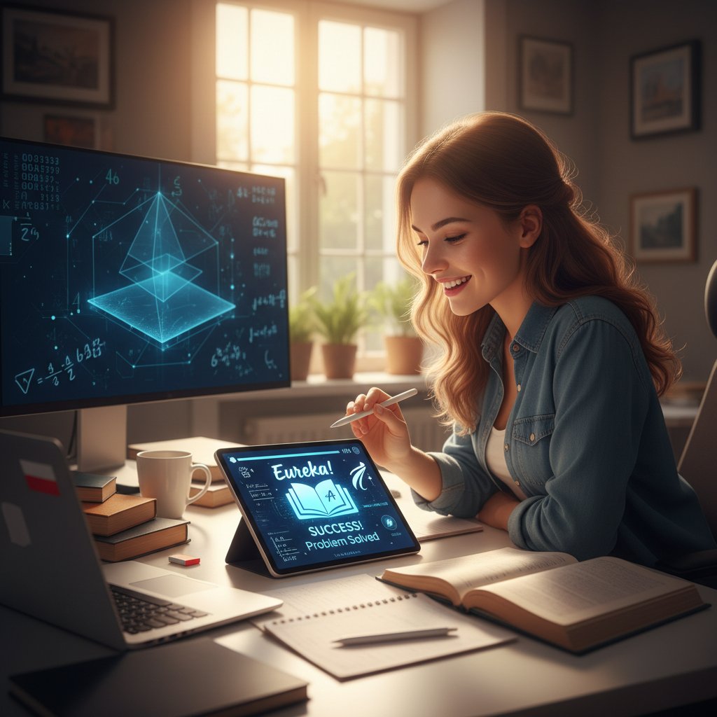 Michał przygotowujący się do matury z matematyki online, sukces edukacyjny