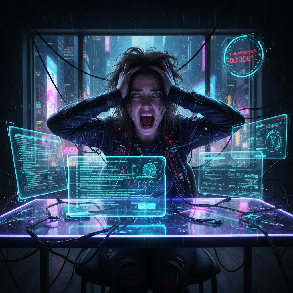 Zaskoczenie podczas trudnego testu online