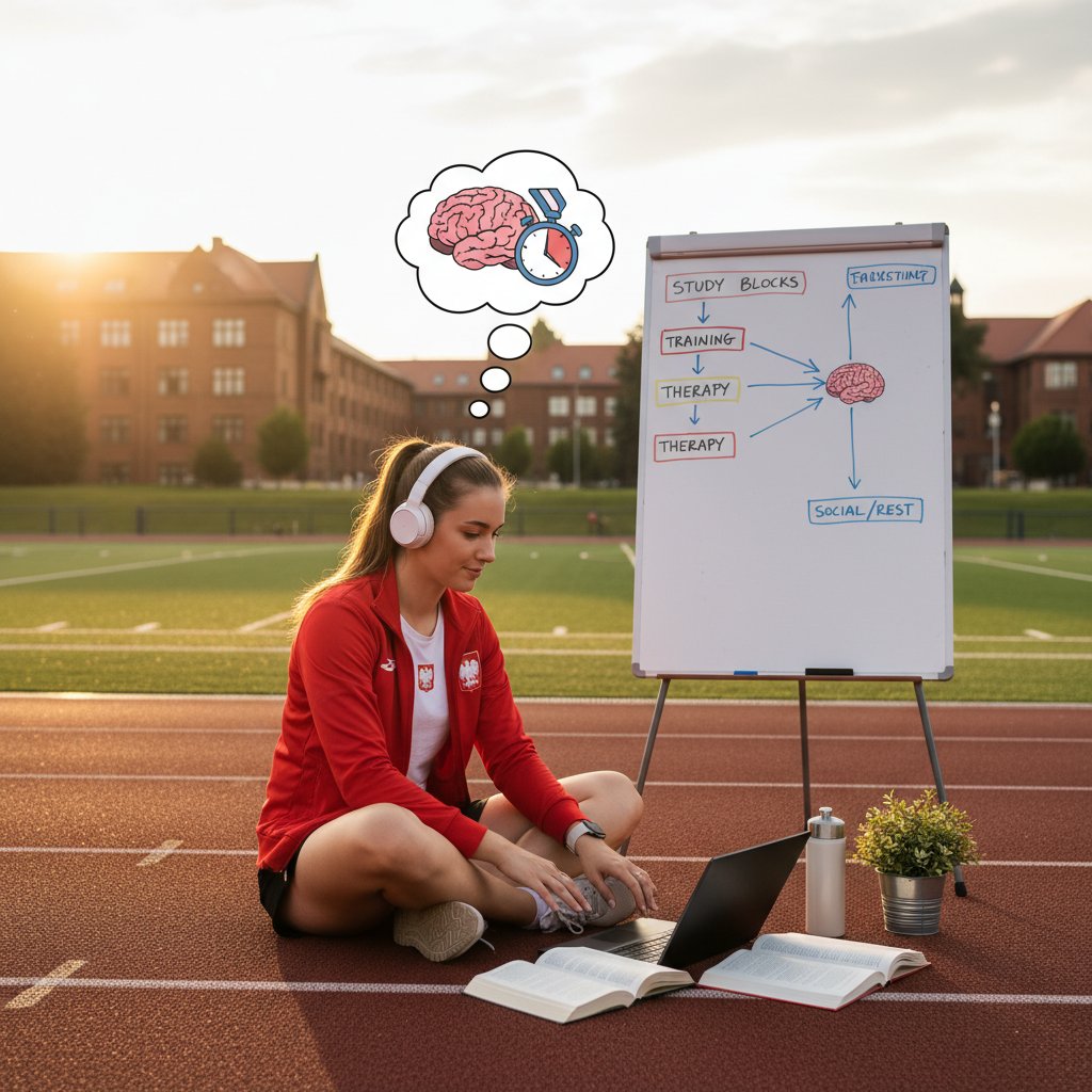 Student uprawiający sport w ramach odpoczynku, zdrowie psychiczne i zarządzanie czasem