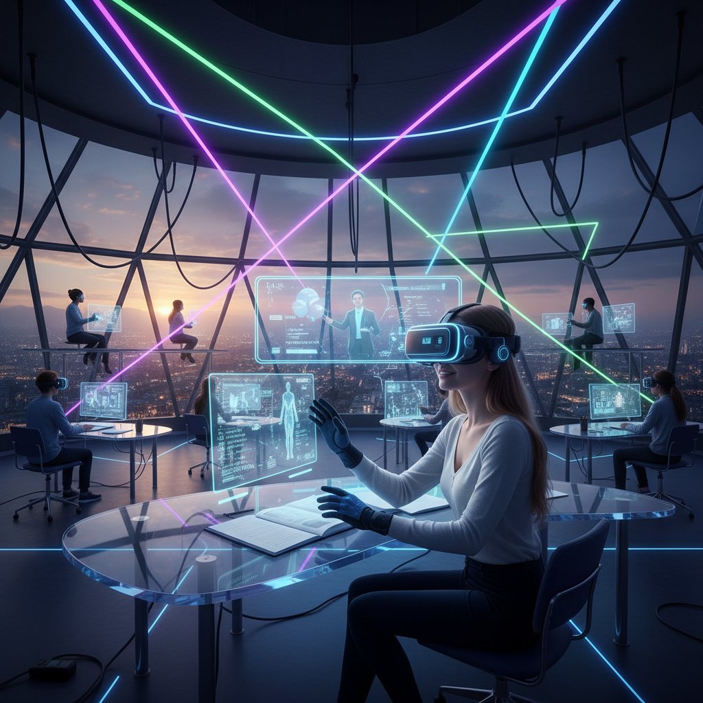 Uczeń w Polsce korzysta z VR podczas aktywizującej lekcji online