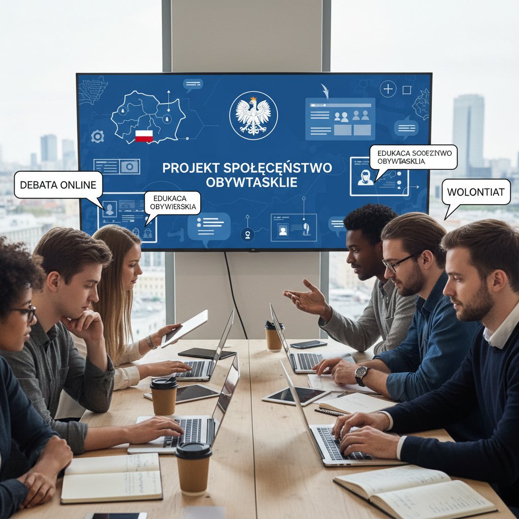 Polscy uczniowie podczas projektu edukacyjnego online, szkoła a społeczeństwo obywatelskie