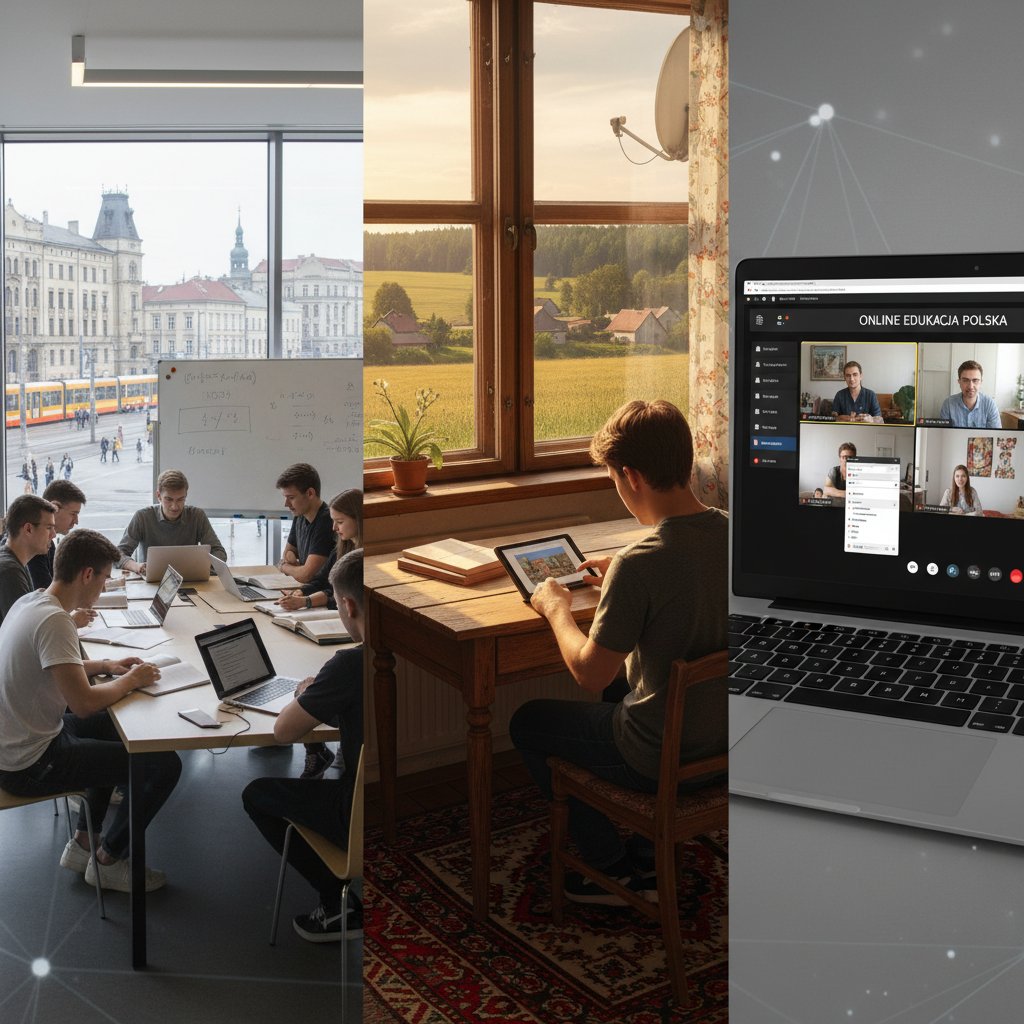 Portret uczniów z różnych środowisk szkolnych korzystających z edukacji online w Polsce