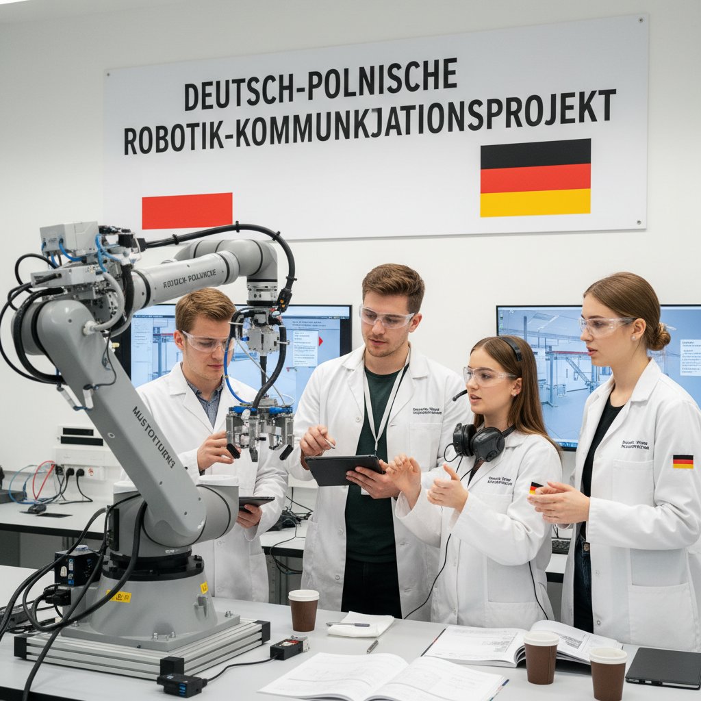 Uczniowie technikum realizujący międzynarodowy projekt z wykorzystaniem niemieckiego online