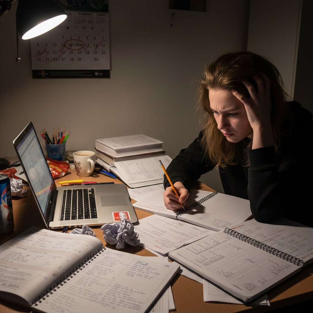 Młodzież zmagająca się z nauką fizyki w domu online