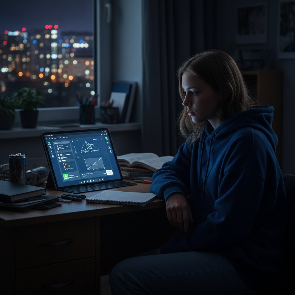 Samotność i presja podczas nauki matematyki online