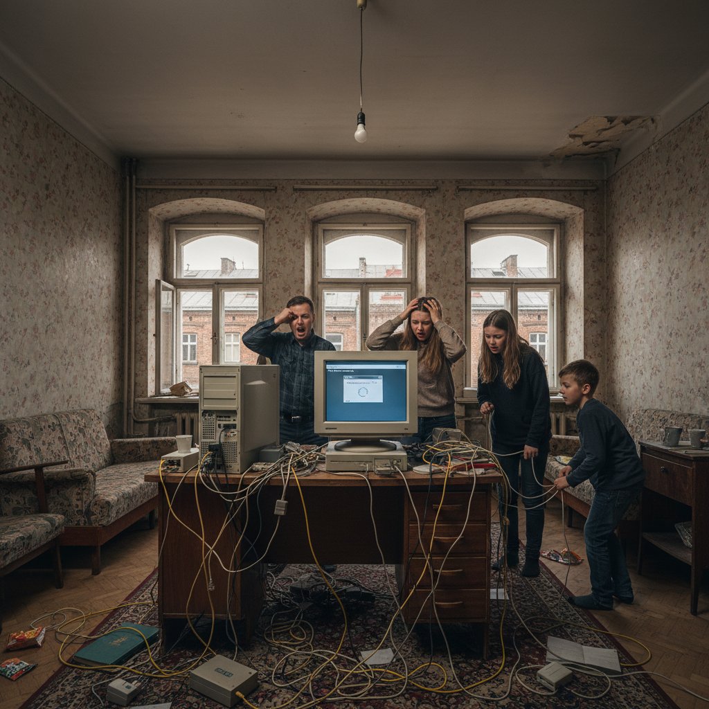 Rodzina z ograniczonym dostępem do internetu, nauka zdalna w trudnych warunkach