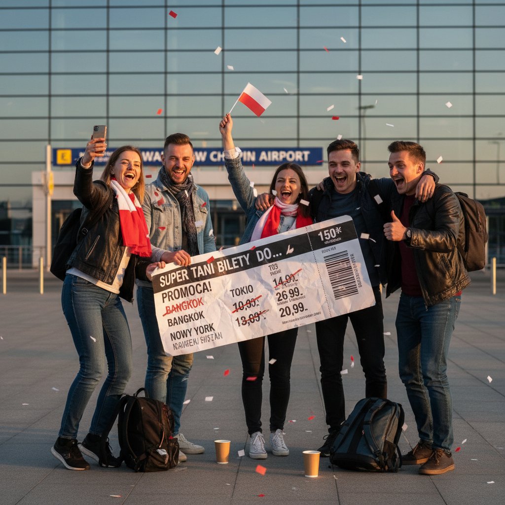 Polscy podróżnicy świętują zakup tanich biletów