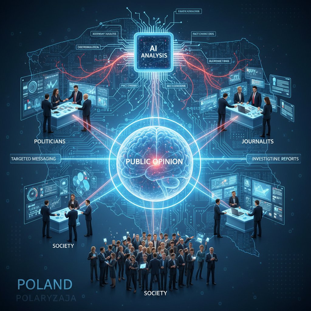 Politycy i dziennikarze korzystający z AI do analizy opinii publicznej – wpływ technologii na demokrację w Polsce