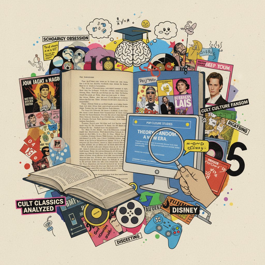 Collage of pop culture references to academic expertise, including TV, film, and news, creating a playful, sharp visual