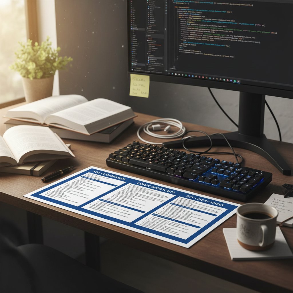 Printed documentation quick-reference guide on workspace for reference