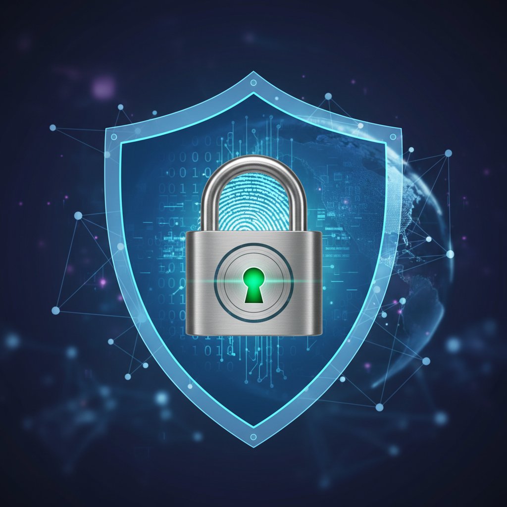 Osoba zasłaniająca ekran komputera, symbolizująca ochronę prywatności podczas konsultacji dietetycznej online