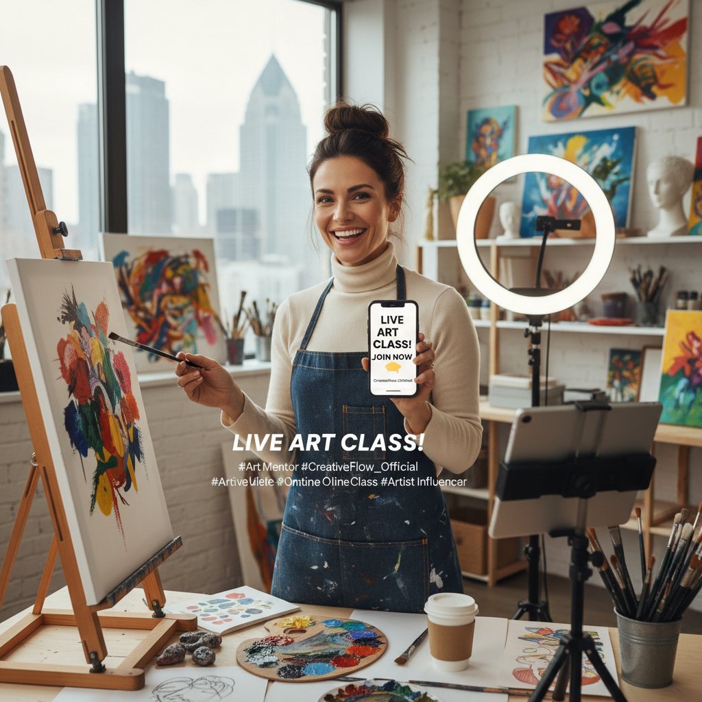 Dwie osoby – jedna w profesjonalnym otoczeniu, druga w „influencerskim” studio – kontrast między ekspertem a sprzedawcą online