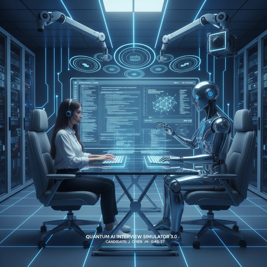Programista testujący system AI symulujący wywiad