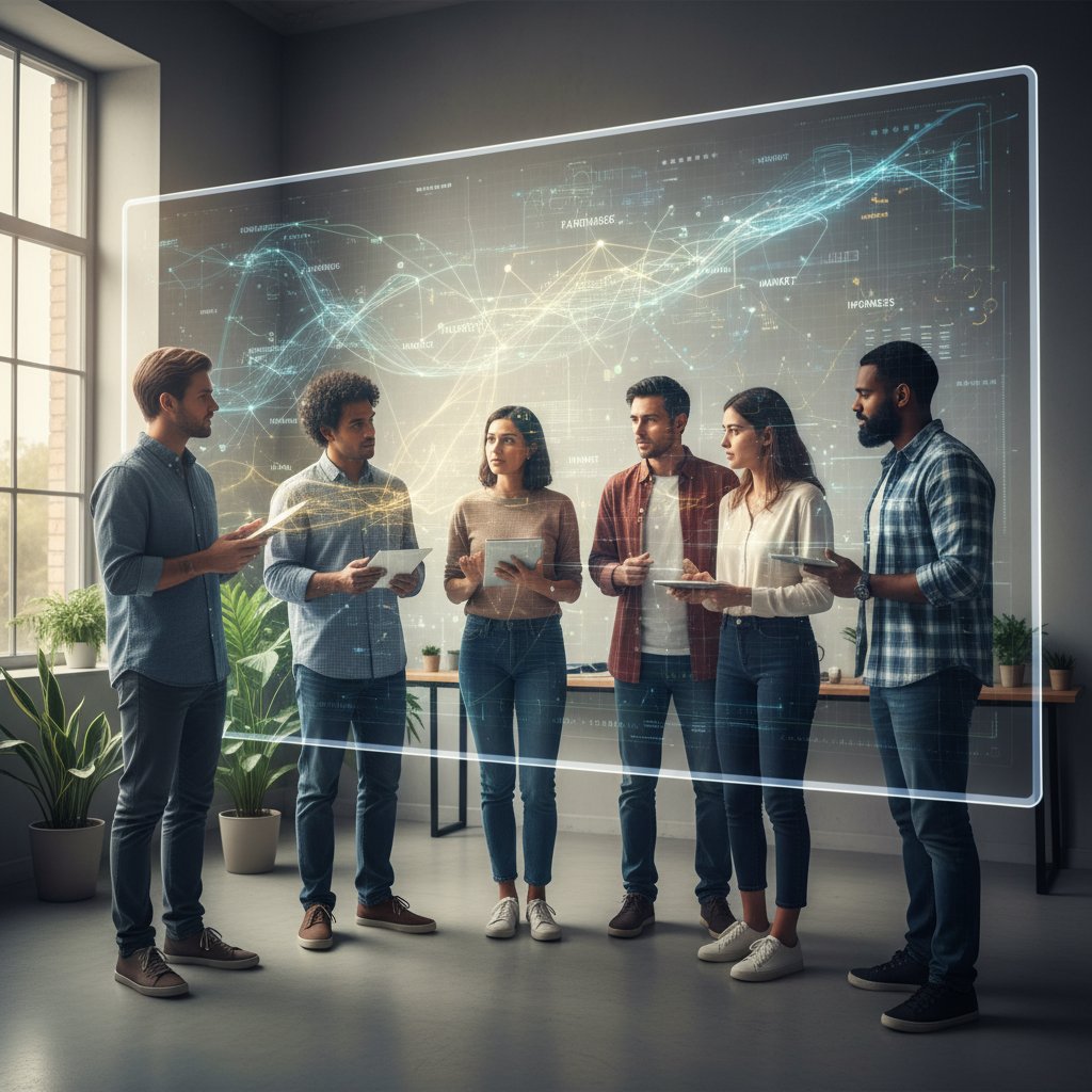 Zespół projektowy analizujący wyniki symulacji pod kątem etyki i transparentności