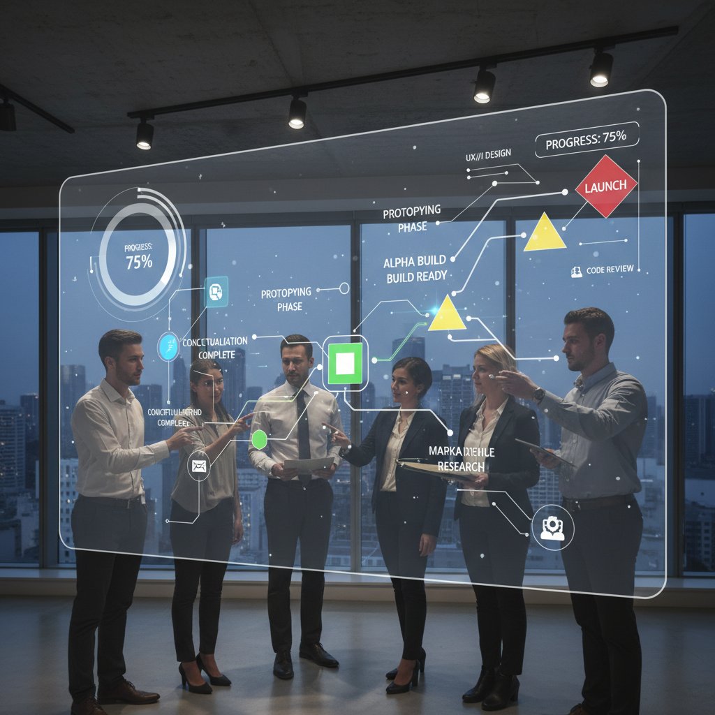 Zdjęcie zespołu projektowego pracującego przy wdrożeniu AI – kluczowe etapy wdrożenia