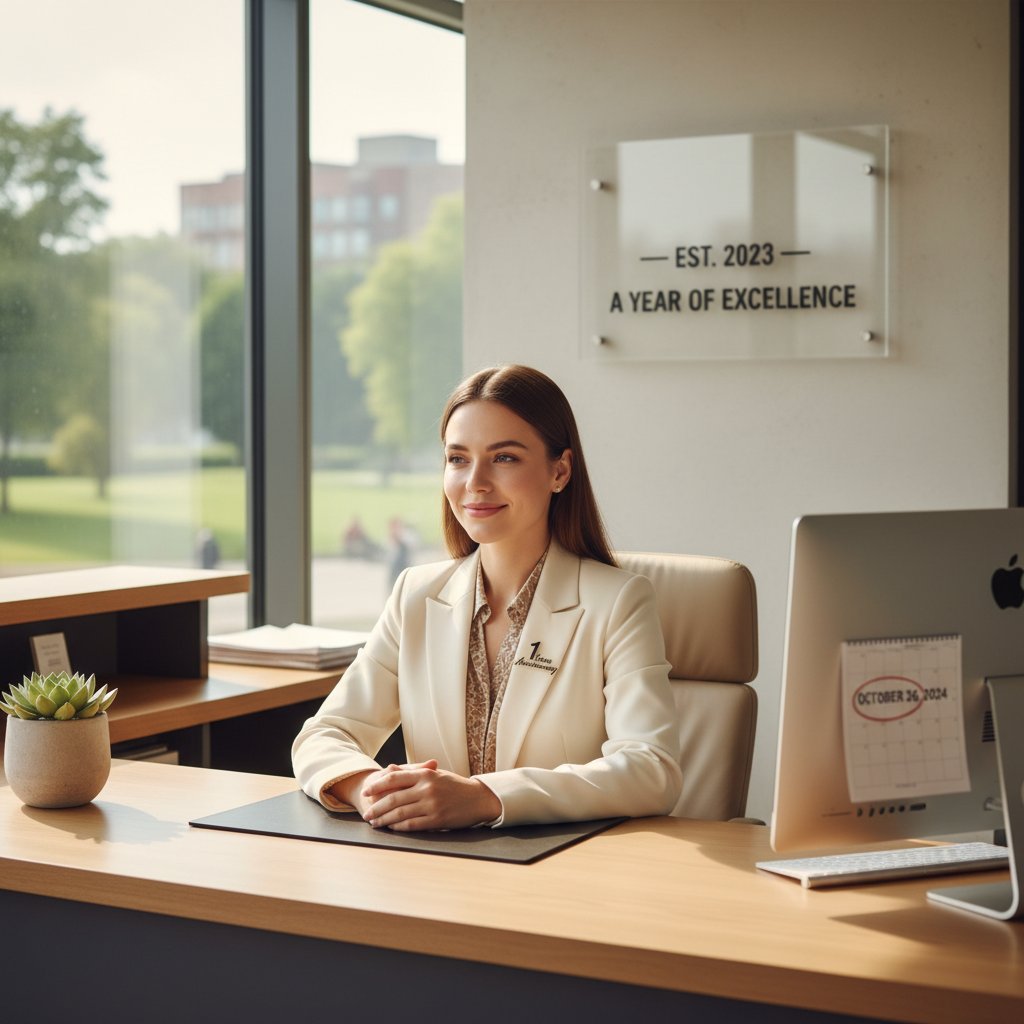 Recepcjonistka po roku pracy z nowym systemem, poczucie satysfakcji i spokoju