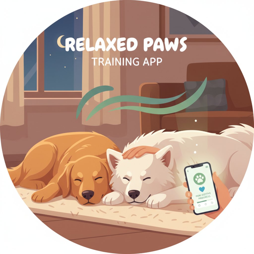 Relaksujący trening psa z wykorzystaniem aplikacji w godzinach wieczornych