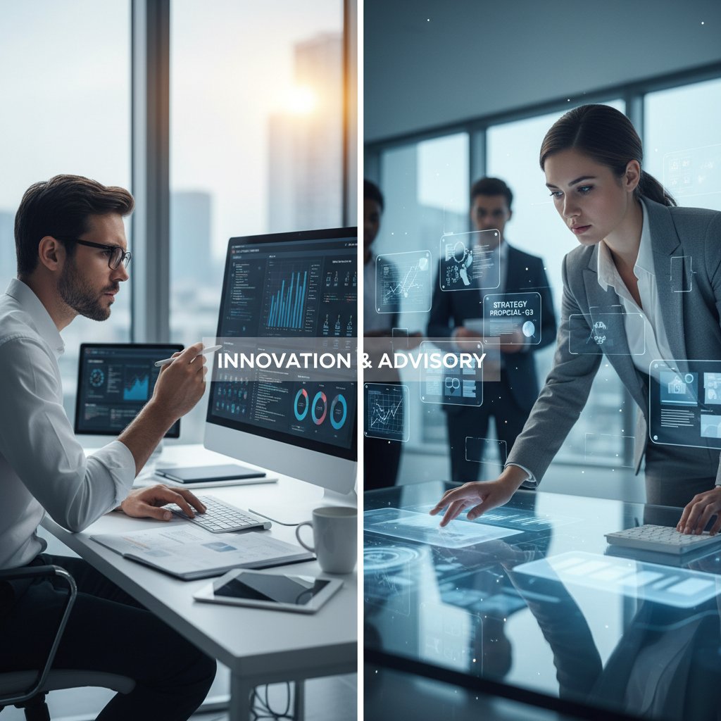 Split-screen: researcher and consultant reviewing digital documents for online research ethics consultation