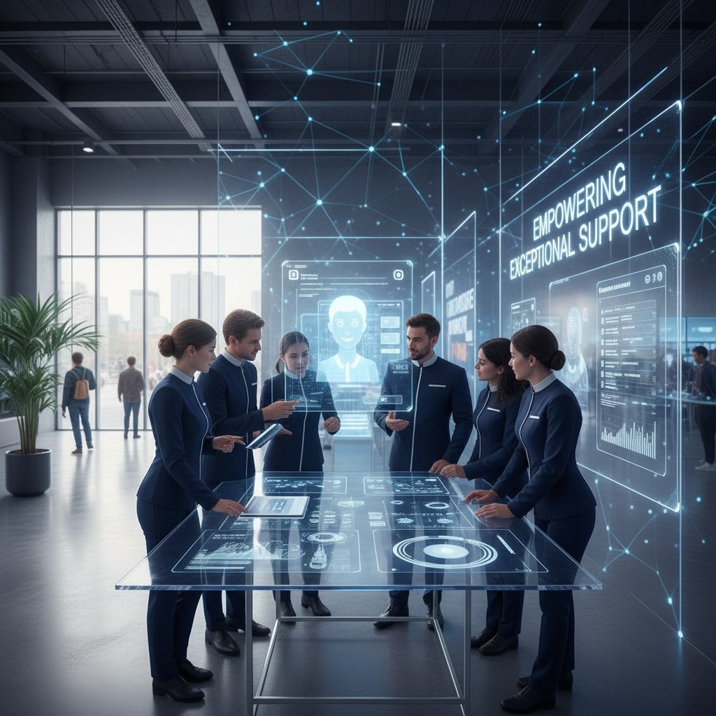 Retail staff using AI-powered support tools