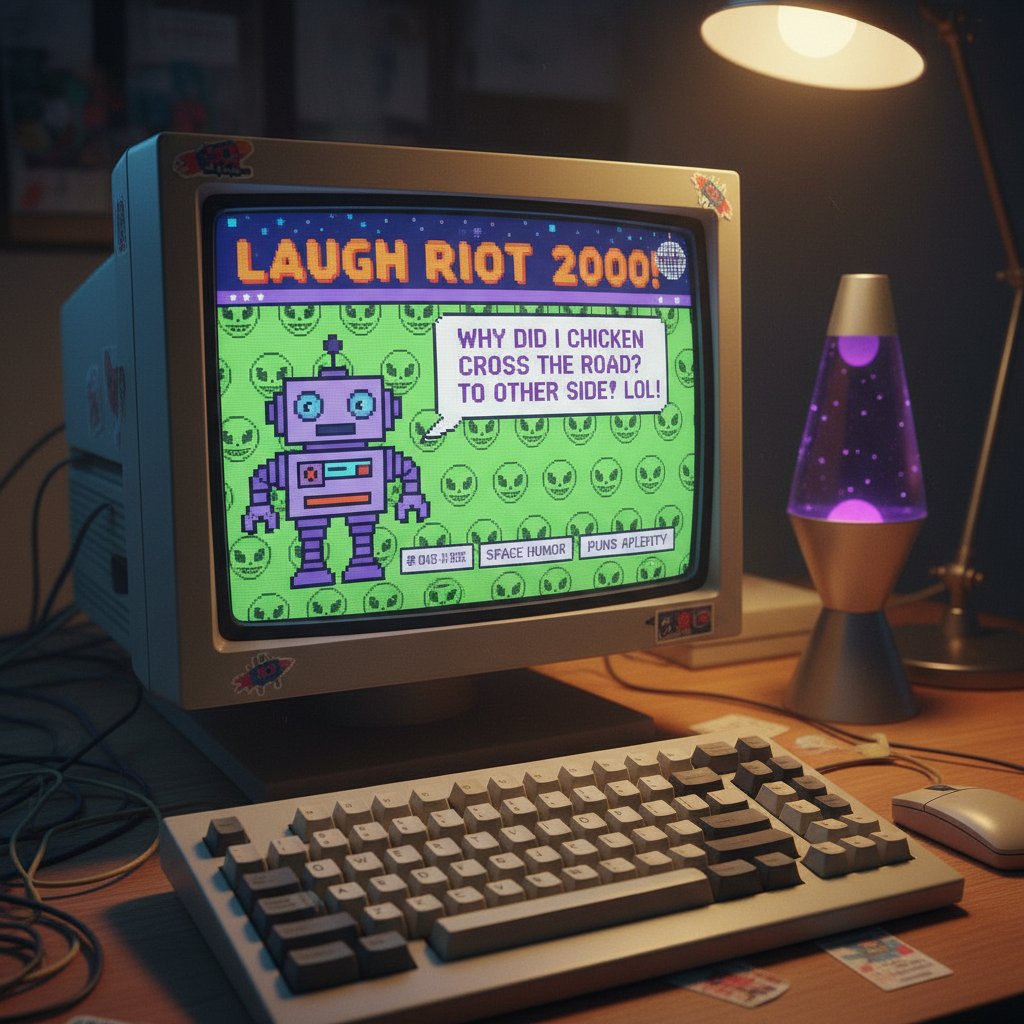 Stary komputer z polską stroną dowcipów, sentymentalna podróż do początków żartów online po polsku