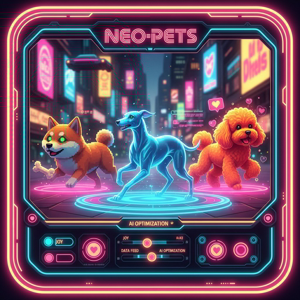 Kolorowa kolażowa fotografia: retro Tamagotchi i nowoczesne aplikacje z wirtualnym psem