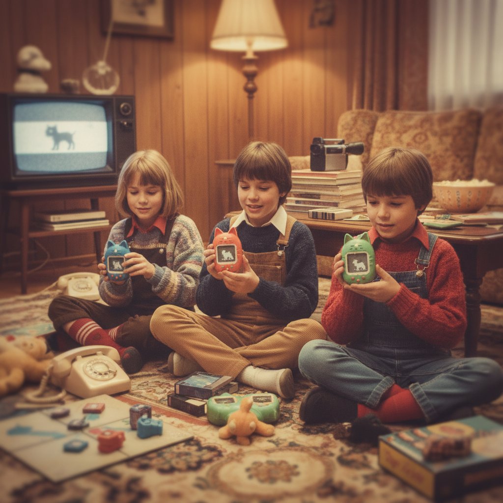 Dzieci bawiące się cyfrowymi kotkami – historia fascynacji kotami w grach