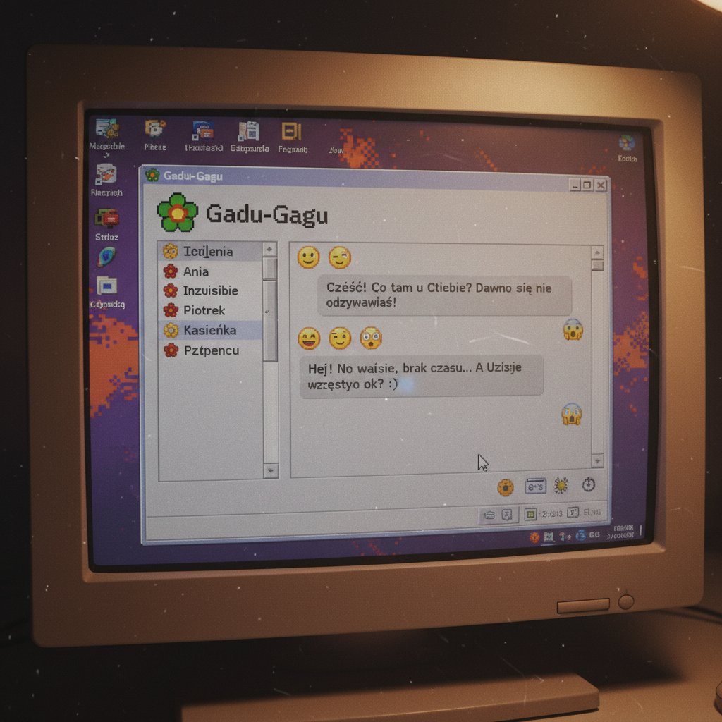 Zrzut ekranu starego Gadu-Gadu jako symbol dawnych rozmów online