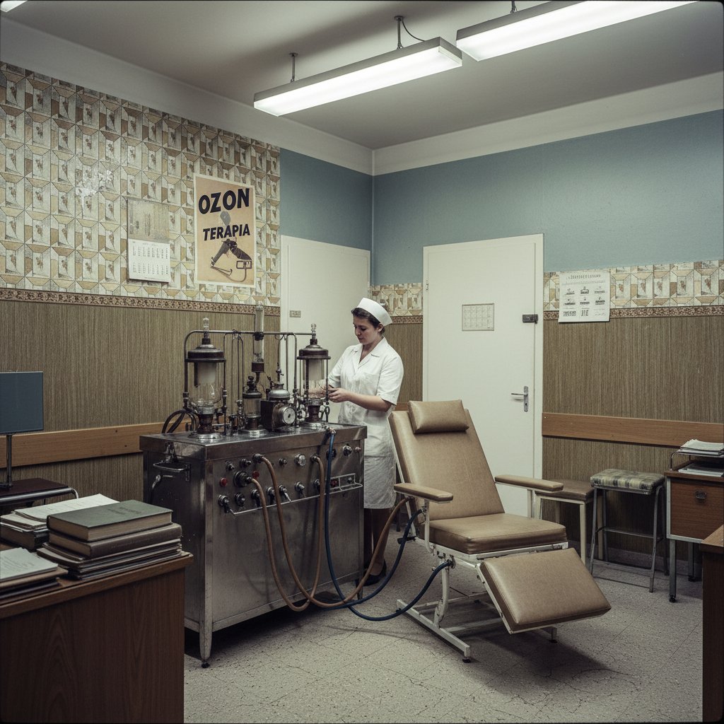 Stara polska klinika z aparatem do ozonoterapii z czasów PRL