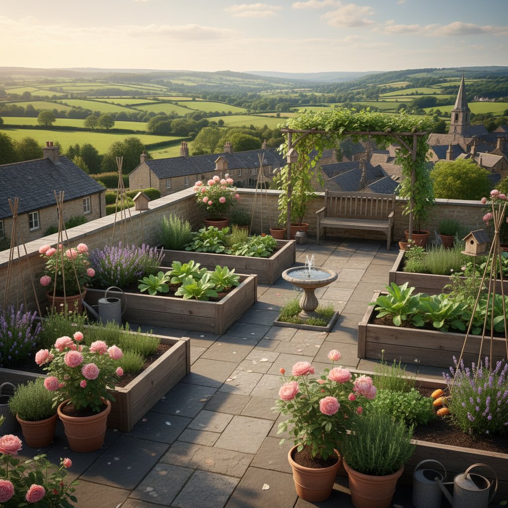 Porównanie ogrodu na dachu w mieście i wiejskiej działki – dwa światy, jedno ogrodnictwo