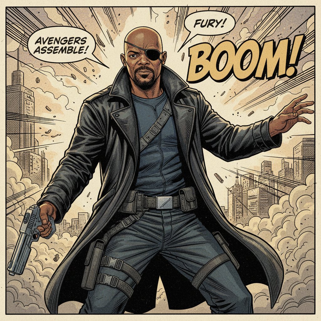 Samuel L. Jackson as Nick Fury in the Marvel universe