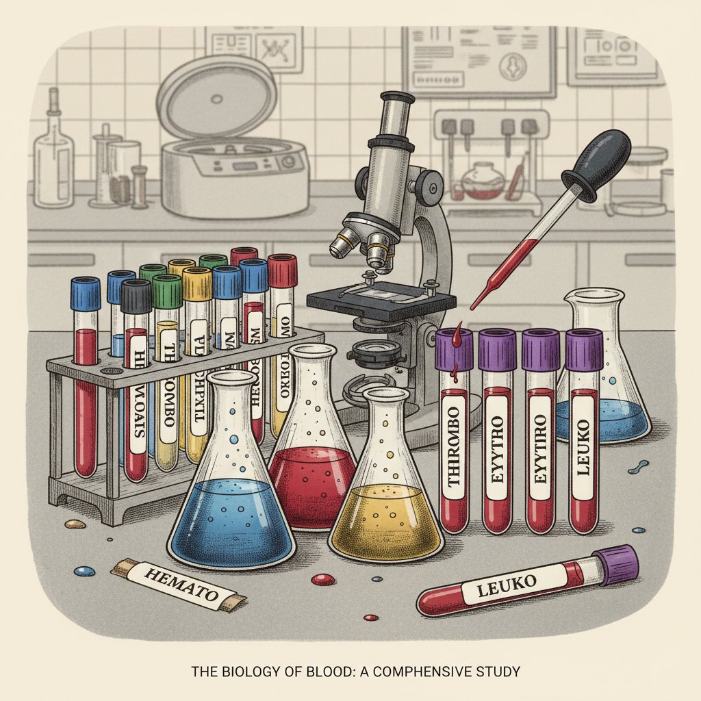 Próbki krwi i sprzęt laboratoryjny niezbędne do badania tarczycy