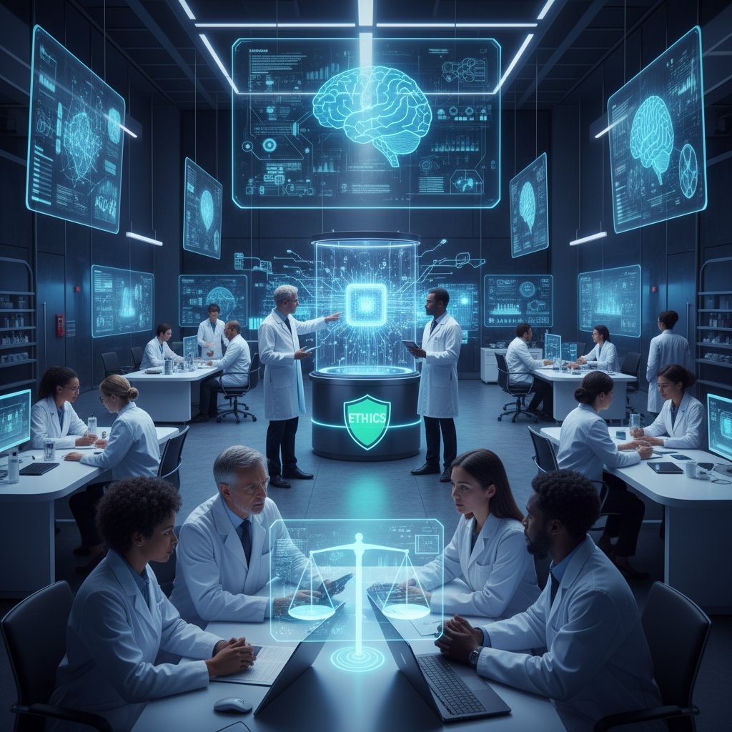 Naukowcy testujący nowoczesną AI w laboratorium