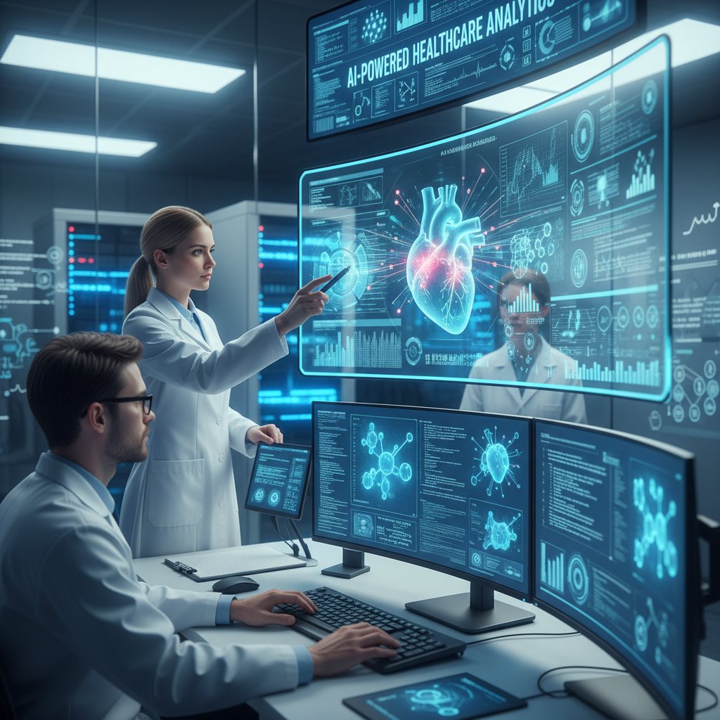 Zespół naukowców analizujących dane na komputerach – ilustracja roli AI w walce z toksoplazmozą