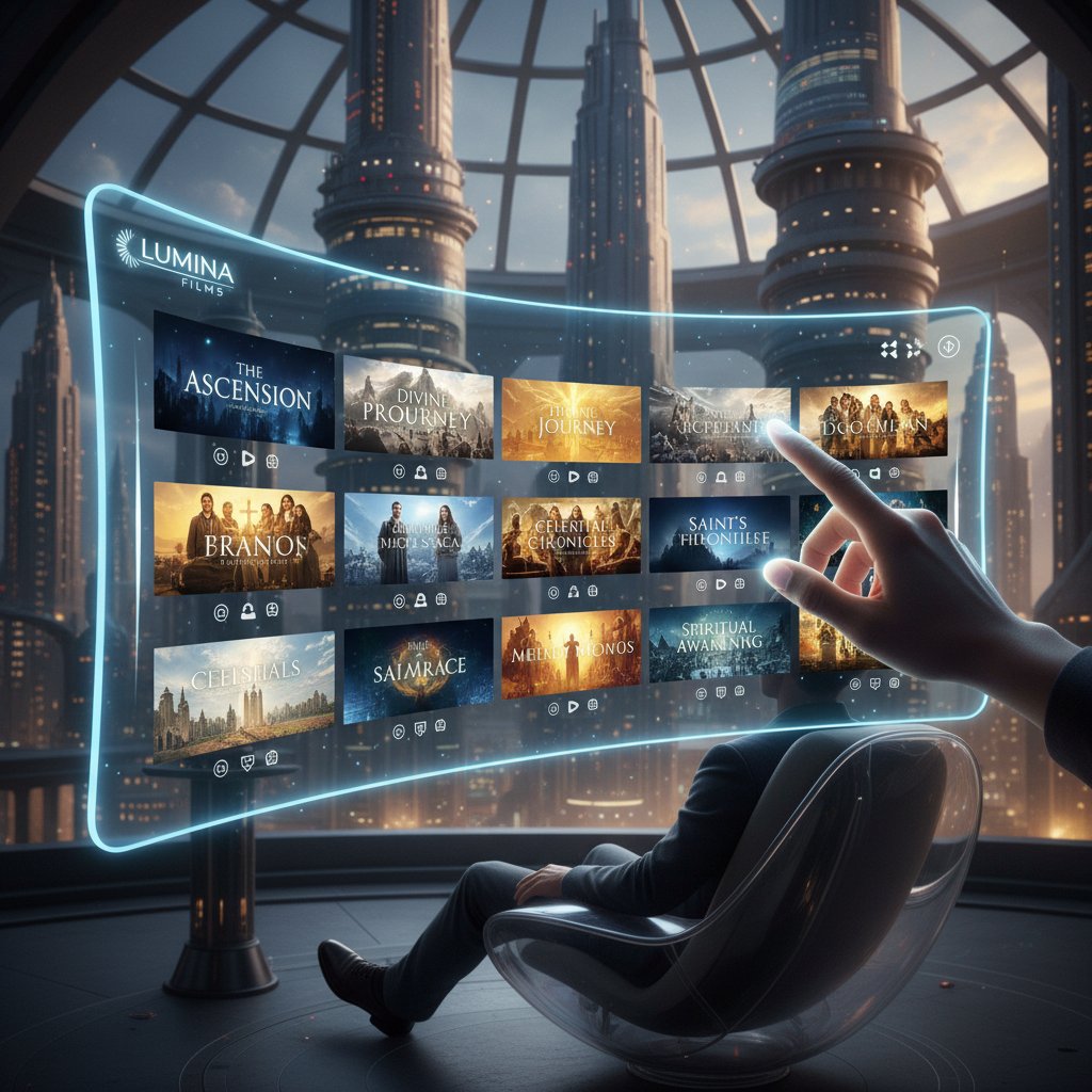 Scrolling religious movies on a digital platform