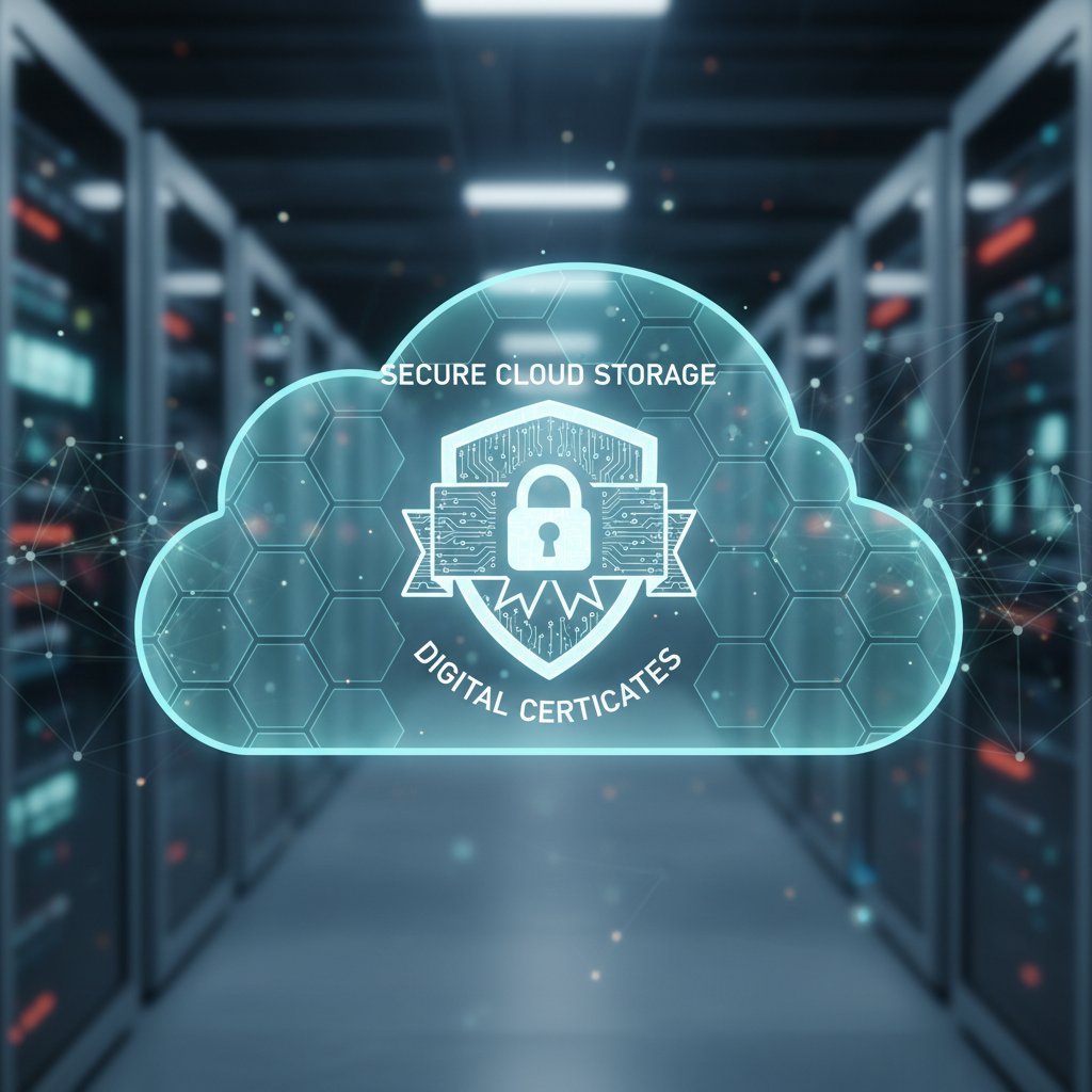 Bezpieczne przechowywanie certyfikatów w chmurze.