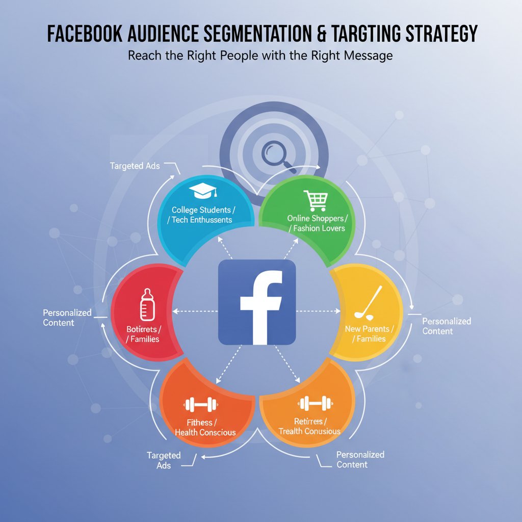 Wizualizacja segmentów odbiorców reklam na Facebooku