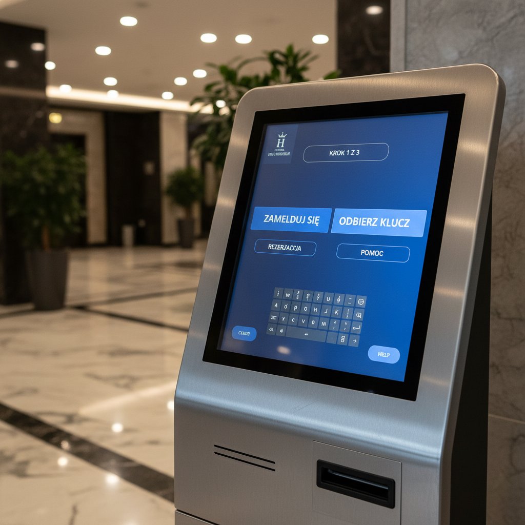 Polski kiosk samoobsługowy do zameldowania w hotelu