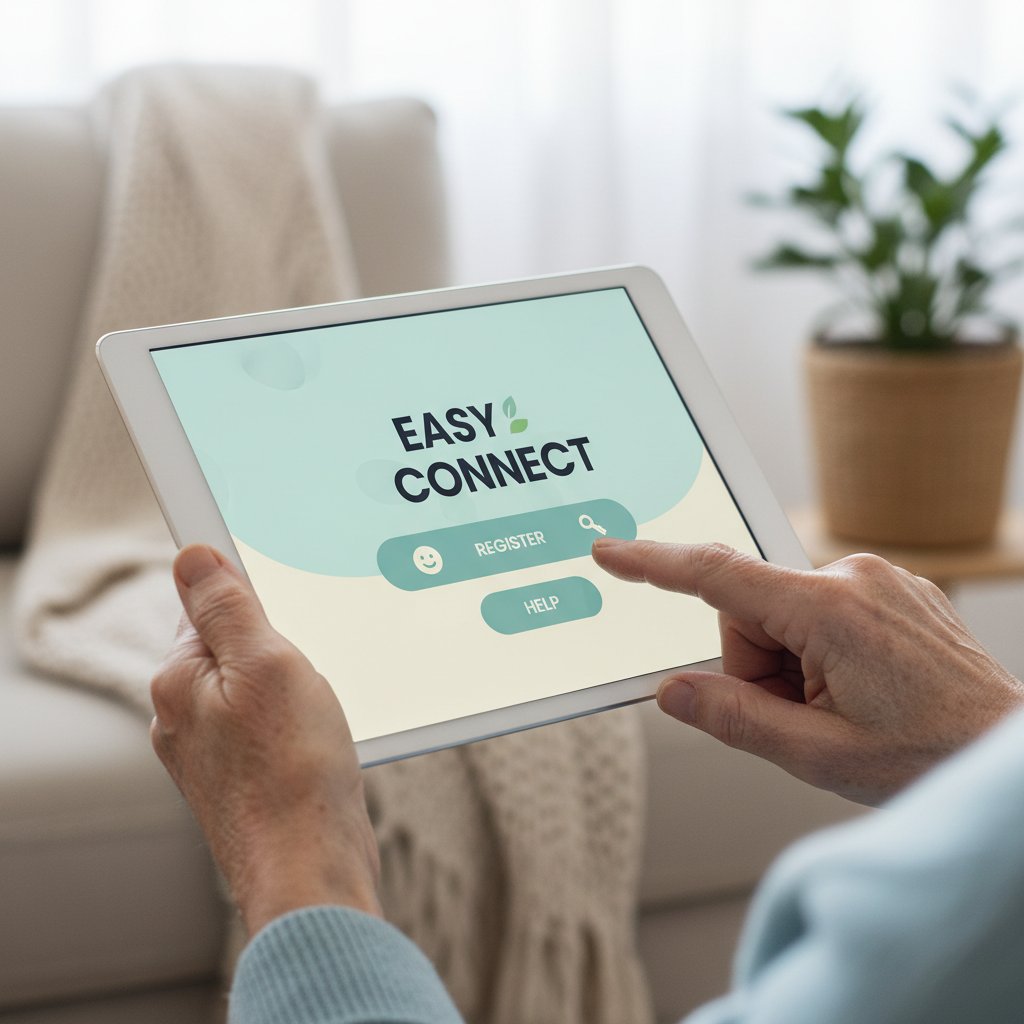 Anmeldung bei einem Online-Begleitdienst – ein einfacher erster Schritt.